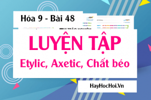 Bài tập luyện tập về rượu Etylic, axit Axetic và chất Béo - Hóa 9 bài 48